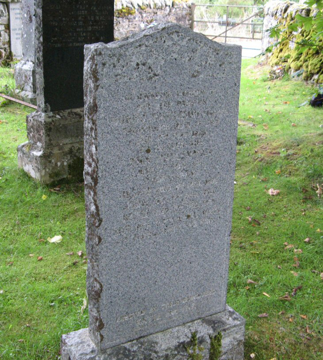 Photo of headstones/Ann MacLennan (Matheson) died 1910 MI Milton, Strathconon